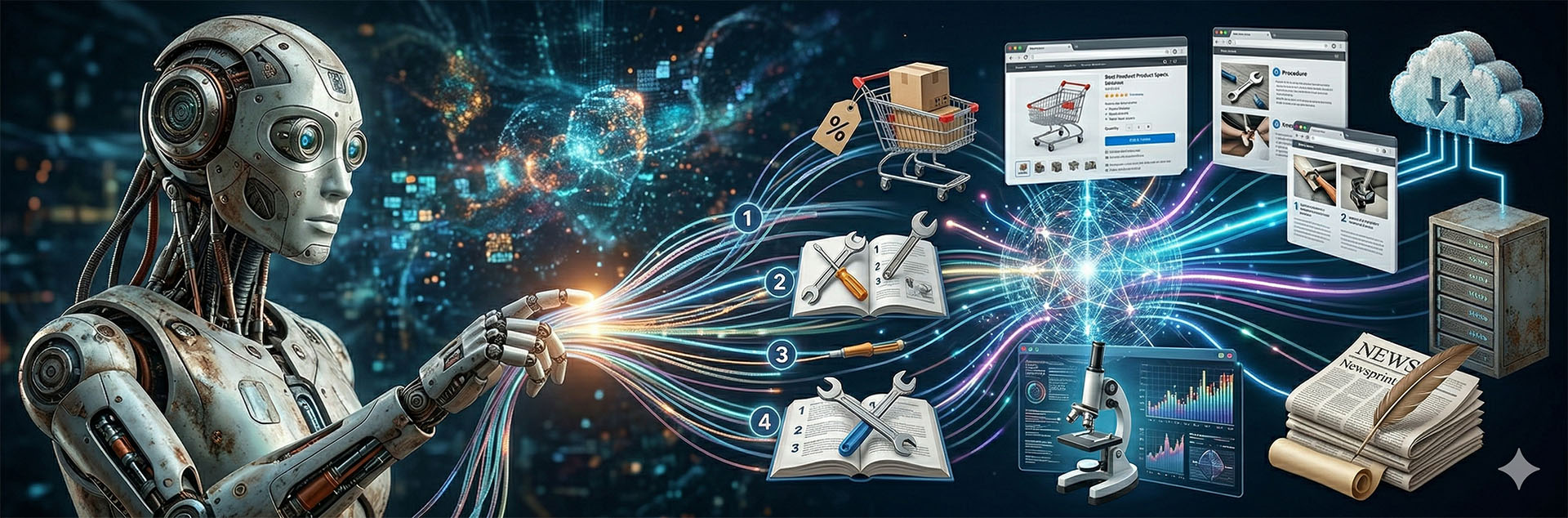 AI agent reading and interpreting web content